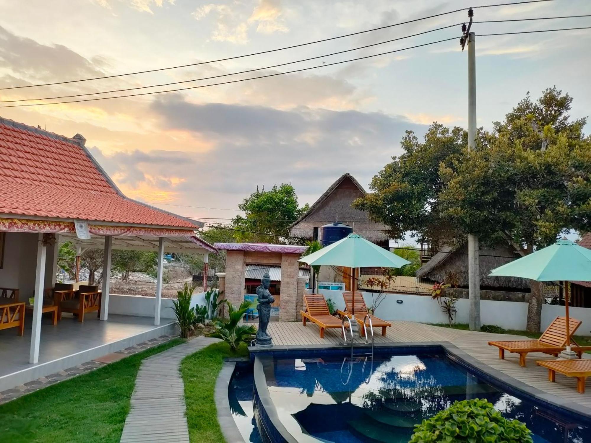 Blue Sky Villa Ceningan Lembongan Kültér fotó