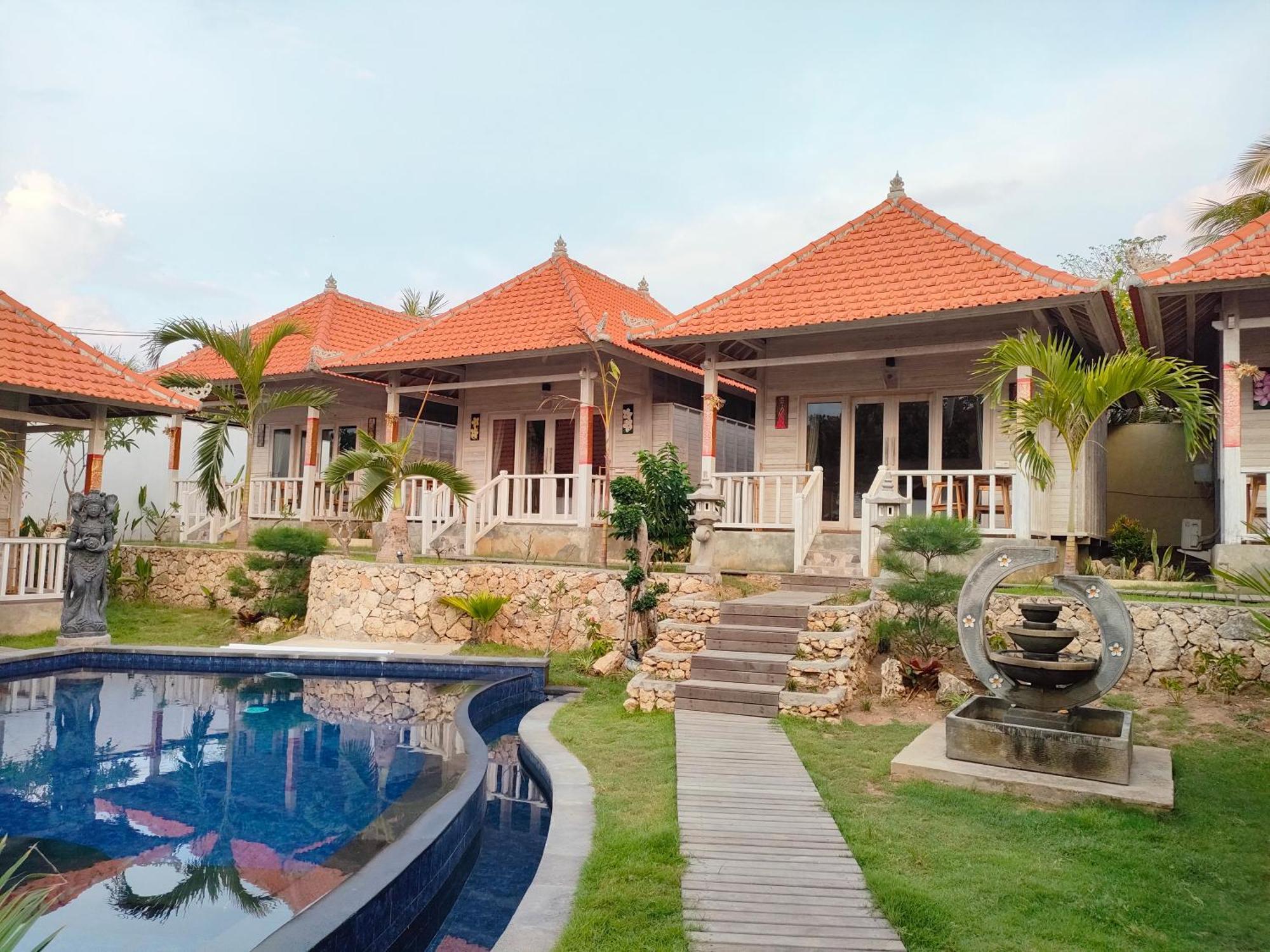 Blue Sky Villa Ceningan Lembongan Kültér fotó